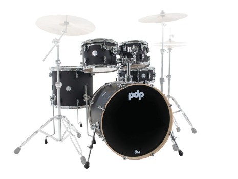 PDP by DW Shellset Concept Maple Finish Satin Black 22/10/12/1 + CC14